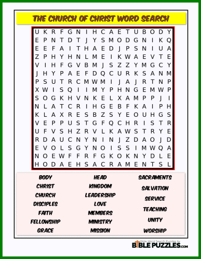 Bible Word Search - The Church of Christ