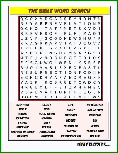 Bible Word Search - The Bible