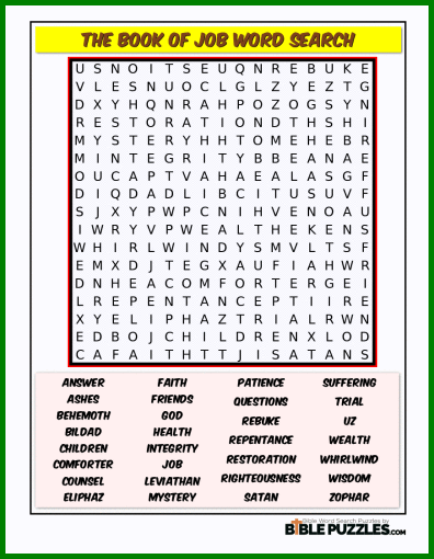 Bible Word Search - The Book of Job